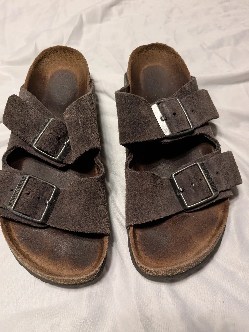 Birkenstock Brown Suede Kids Women's Double-Buckle Sandals